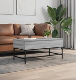 VidaXL Salontafel 100x50x45 cm bewerkt hout en metaal grijs sonoma