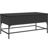 VidaXL Salontafel 100x50x45 cm bewerkt hout en metaal zwart