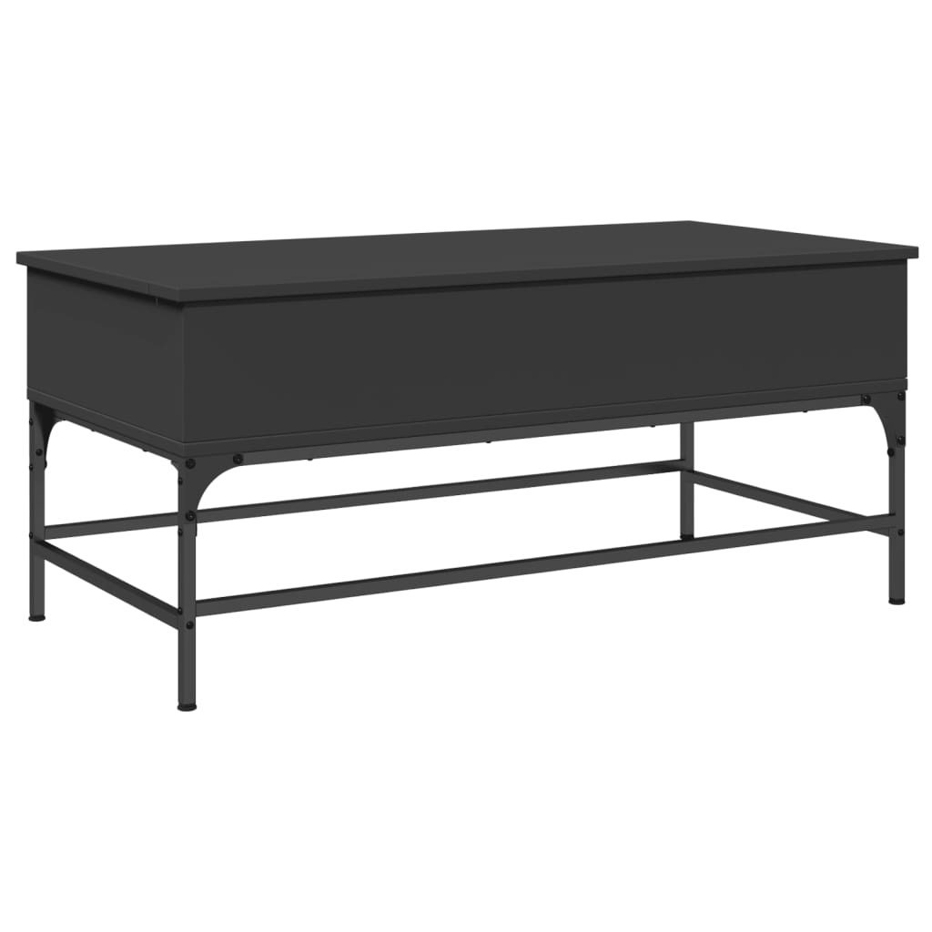 VidaXL Salontafel 100x50x45 cm bewerkt hout en metaal zwart