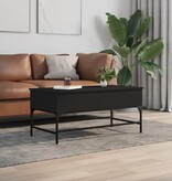 VidaXL Salontafel 100x50x45 cm bewerkt hout en metaal zwart