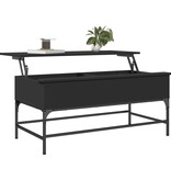 VidaXL Salontafel 100x50x45 cm bewerkt hout en metaal zwart