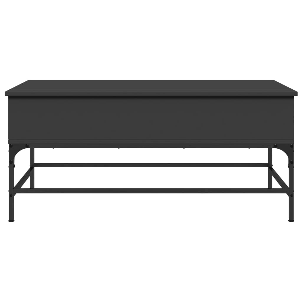 VidaXL Salontafel 100x50x45 cm bewerkt hout en metaal zwart
