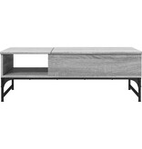 VidaXL Salontafel 100x50x35 cm bewerkt hout en metaal grijs sonoma