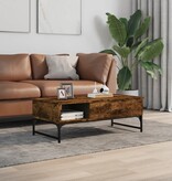 VidaXL Salontafel 100x50x35 cm bewerkt hout en metaal gerookt eiken