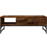 VidaXL Salontafel 100x50x35 cm bewerkt hout en metaal gerookt eiken