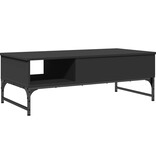 VidaXL Salontafel 100x50x35 cm bewerkt hout en metaal zwart
