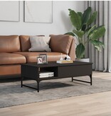 VidaXL Salontafel 100x50x35 cm bewerkt hout en metaal zwart