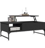 VidaXL Salontafel 100x50x35 cm bewerkt hout en metaal zwart