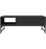 VidaXL Salontafel 100x50x35 cm bewerkt hout en metaal zwart