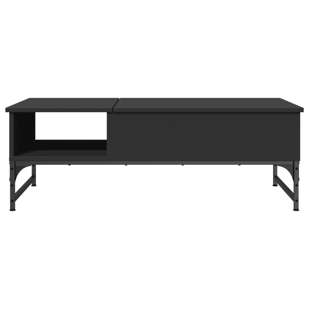 VidaXL Salontafel 100x50x35 cm bewerkt hout en metaal zwart