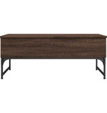 VidaXL Salontafel 100x50x40 cm bewerkt hout en metaal bruin eikenkleur