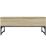 VidaXL Salontafel 100x50x40 cm bewerkt hout en metaal sonoma eiken