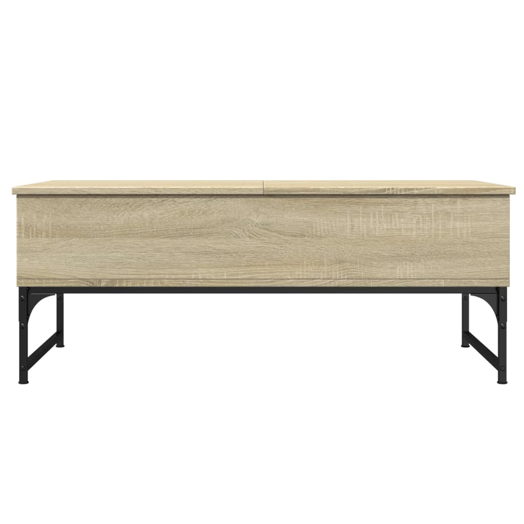 VidaXL Salontafel 100x50x40 cm bewerkt hout en metaal sonoma eiken