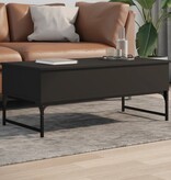 VidaXL Salontafel 100x50x40 cm bewerkt hout en metaal zwart