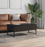 VidaXL Salontafel 100x50x40 cm bewerkt hout en metaal zwart