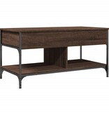 VidaXL Salontafel 100x50x50 cm bewerkt hout en metaal bruineikenkleur