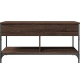 VidaXL Salontafel 100x50x50 cm bewerkt hout en metaal bruineikenkleur