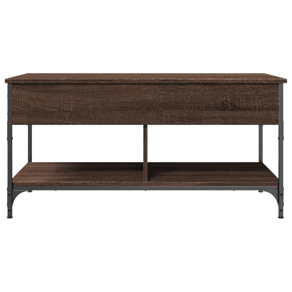 VidaXL Salontafel 100x50x50 cm bewerkt hout en metaal bruineikenkleur