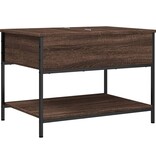 VidaXL Salontafel 70x50x50 cm bewerkt hout en metaal bruineikenkleur