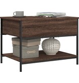VidaXL Salontafel 70x50x50 cm bewerkt hout en metaal bruineikenkleur