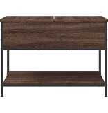 VidaXL Salontafel 70x50x50 cm bewerkt hout en metaal bruineikenkleur