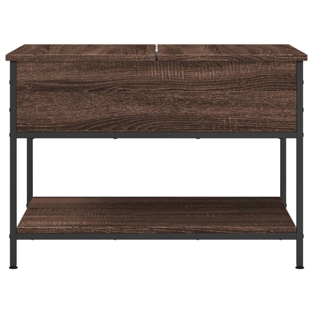 VidaXL Salontafel 70x50x50 cm bewerkt hout en metaal bruineikenkleur