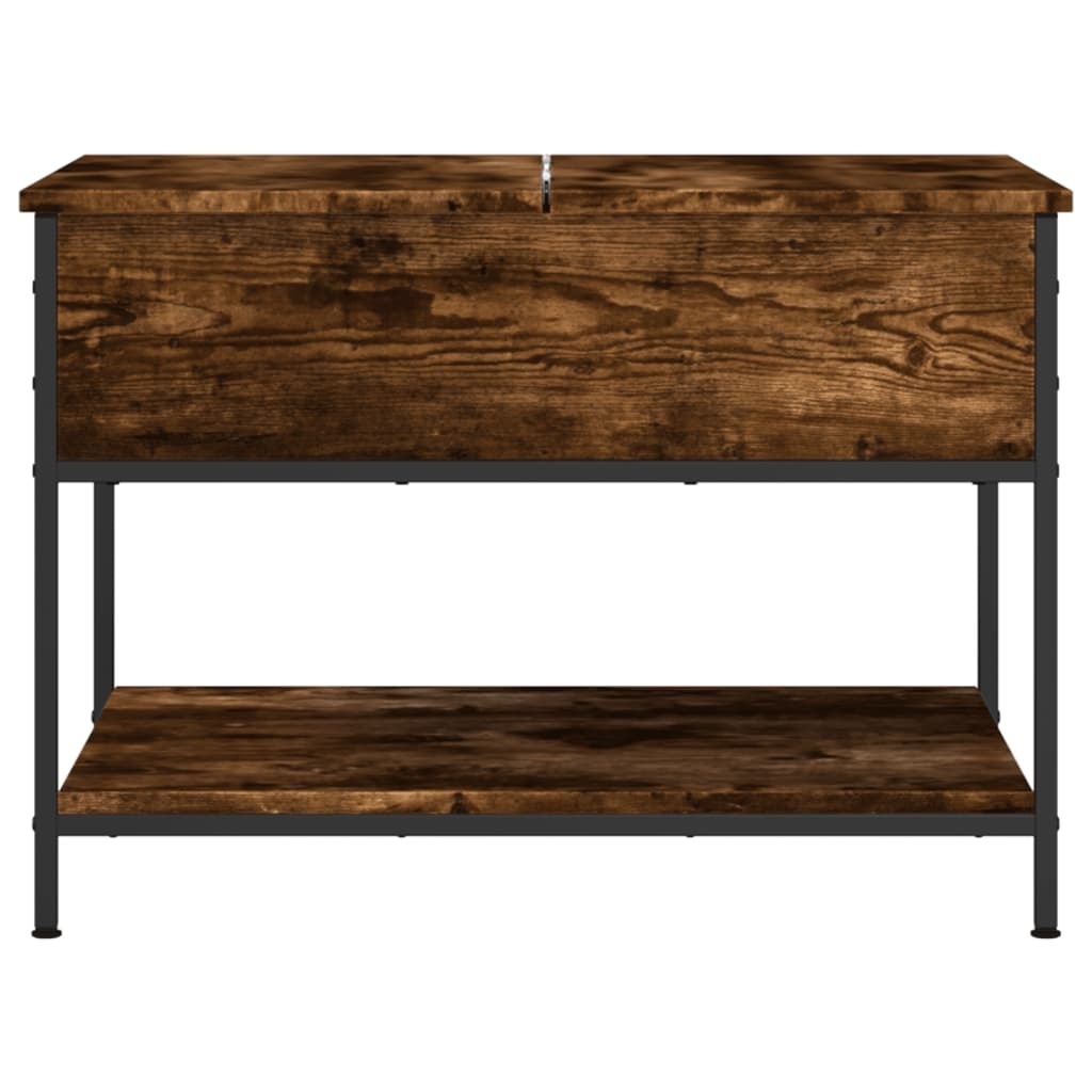 VidaXL Salontafel 70x50x50 cm bewerkt hout en metaal gerookt eiken