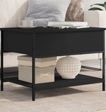 VidaXL Salontafel 70x50x50 cm bewerkt hout en metaal zwart