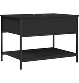 VidaXL Salontafel 70x50x50 cm bewerkt hout en metaal zwart