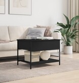 VidaXL Salontafel 70x50x50 cm bewerkt hout en metaal zwart