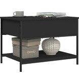 VidaXL Salontafel 70x50x50 cm bewerkt hout en metaal zwart