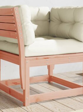 VidaXL Tuinbank met armleuningen en kussens massief douglashout