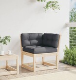 VidaXL Tuinhoekbank met kussens 73x73x78 cm massief grenenhout