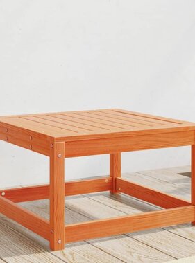 VidaXL Tuinvoetenbank massief grenenhout wasbruin