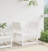 VidaXL Tuinstoel massief grenenhout wit