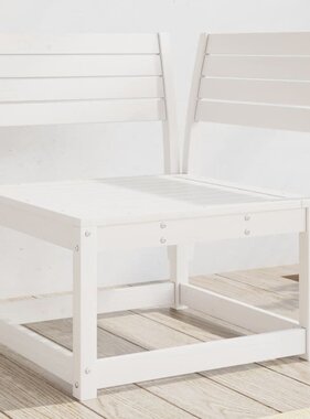 VidaXL Tuinhoekbank 73x73x78 cm massief grenenhout wit