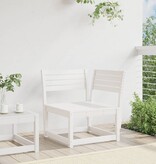 VidaXL Tuinhoekbank 73x73x78 cm massief grenenhout wit