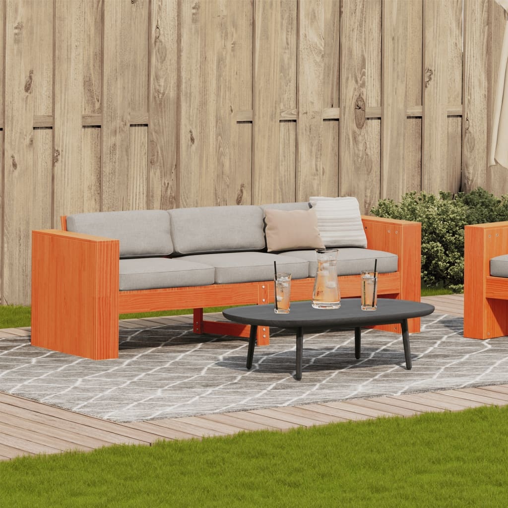 VidaXL Tuinbank 3-zits 189x60x62 cm massief grenenhout wasbruin