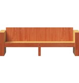 VidaXL Tuinbank 3-zits 189x60x62 cm massief grenenhout wasbruin