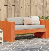 VidaXL Tuinbank 2-zits 134x60x62 cm massief grenenhout wasbruin