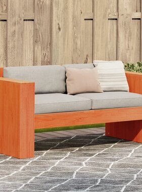 VidaXL Tuinbank 2-zits 134x60x62 cm massief grenenhout wasbruin