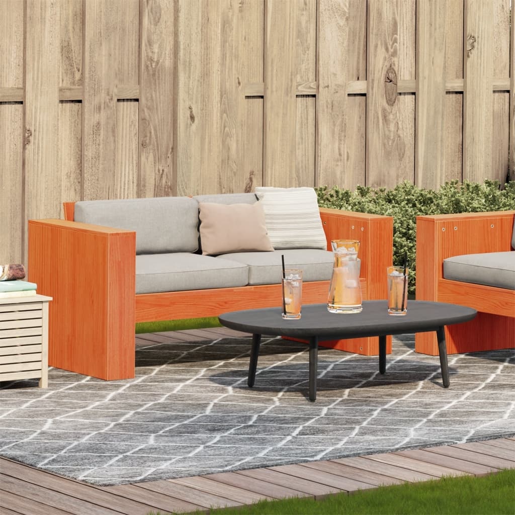 VidaXL Tuinbank 2-zits 134x60x62 cm massief grenenhout wasbruin