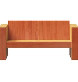 VidaXL Tuinbank 2-zits 134x60x62 cm massief grenenhout wasbruin