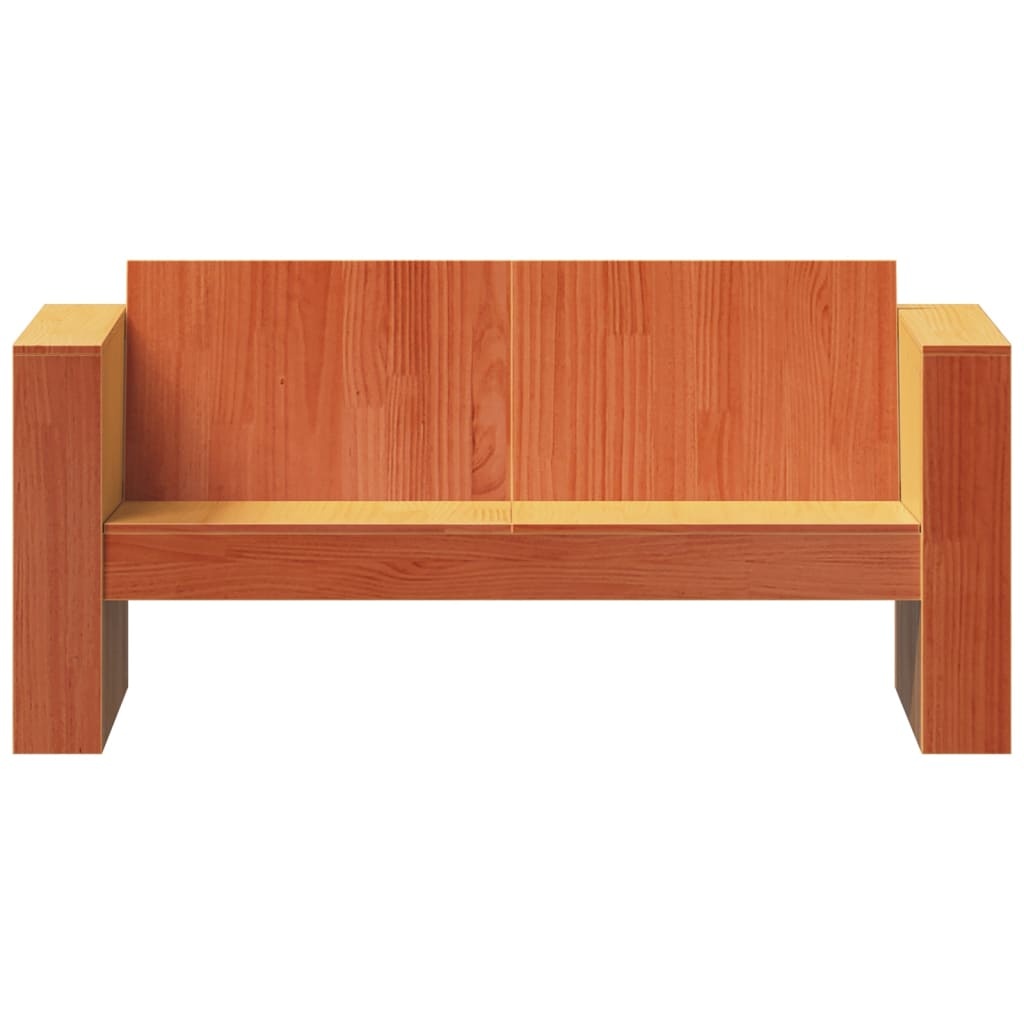 VidaXL Tuinbank 2-zits 134x60x62 cm massief grenenhout wasbruin