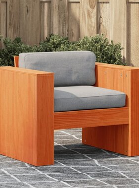 VidaXL Tuinbank 79x60x62 cm massief grenenhout wasbruin