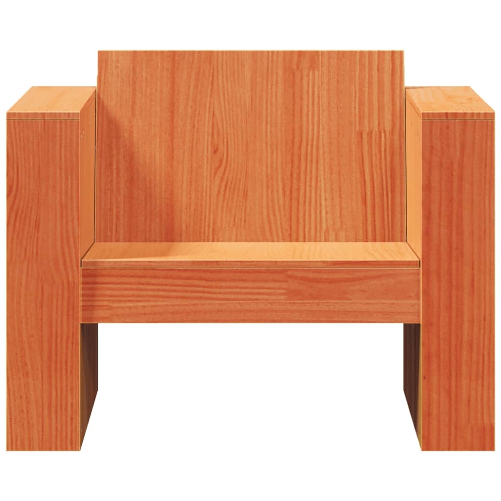 VidaXL Tuinbank 79x60x62 cm massief grenenhout wasbruin