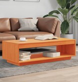 VidaXL Salontafel 110x50x33,5 cm massief grenenhout wasbruin