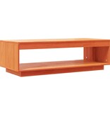 VidaXL Salontafel 110x50x33,5 cm massief grenenhout wasbruin