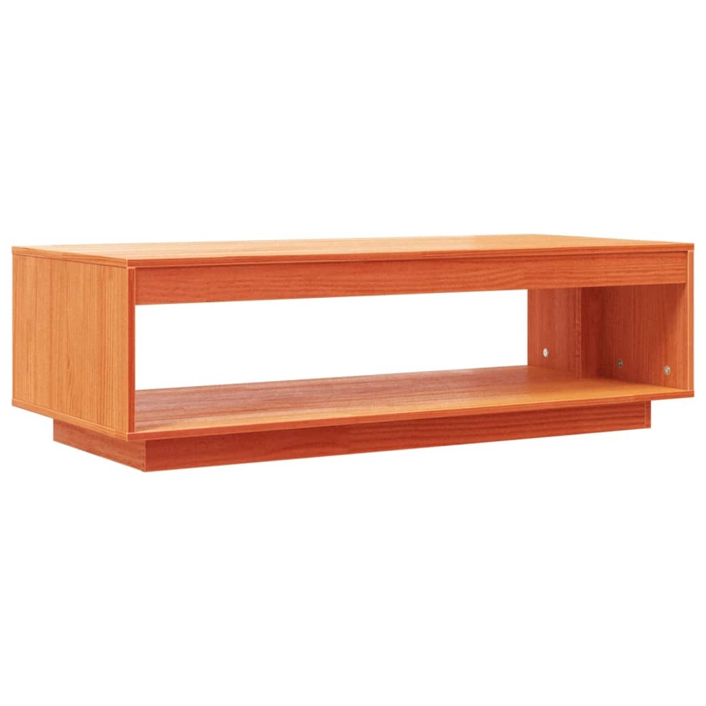 VidaXL Salontafel 110x50x33,5 cm massief grenenhout wasbruin