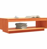 VidaXL Salontafel 110x50x33,5 cm massief grenenhout wasbruin